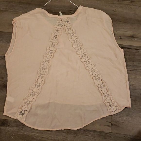 LC Lauren Conrad Dust Pink Lace Top - Picture 5 of 5